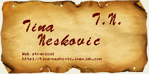Tina Nešković vizit kartica